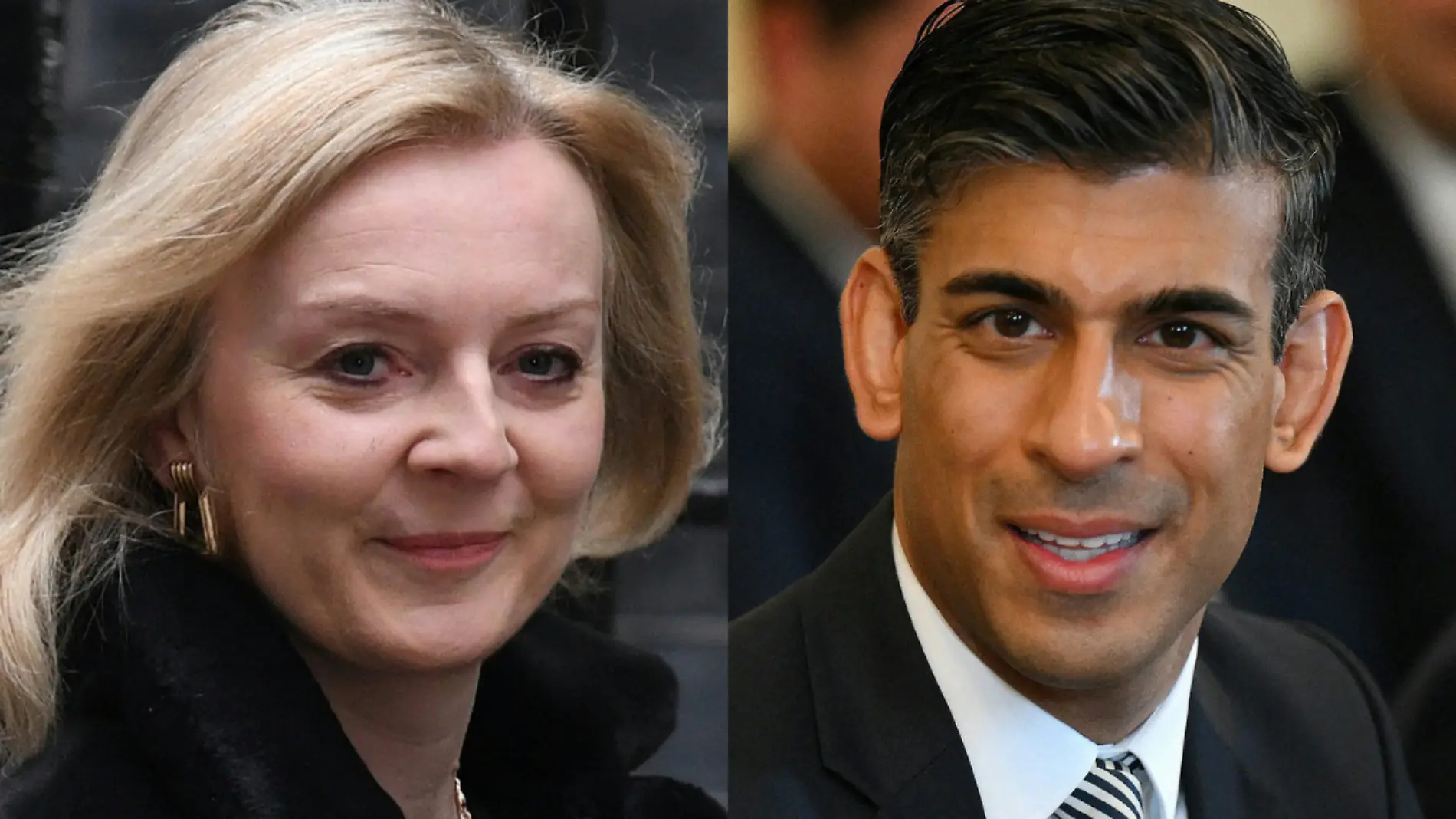 Rishi Sunak y Liz Truss Boris Jhonson